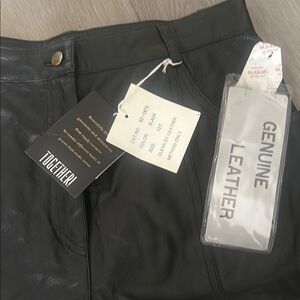 Genuine Real Leather Pants. Vintage. Size 10 tall. New w/tags.